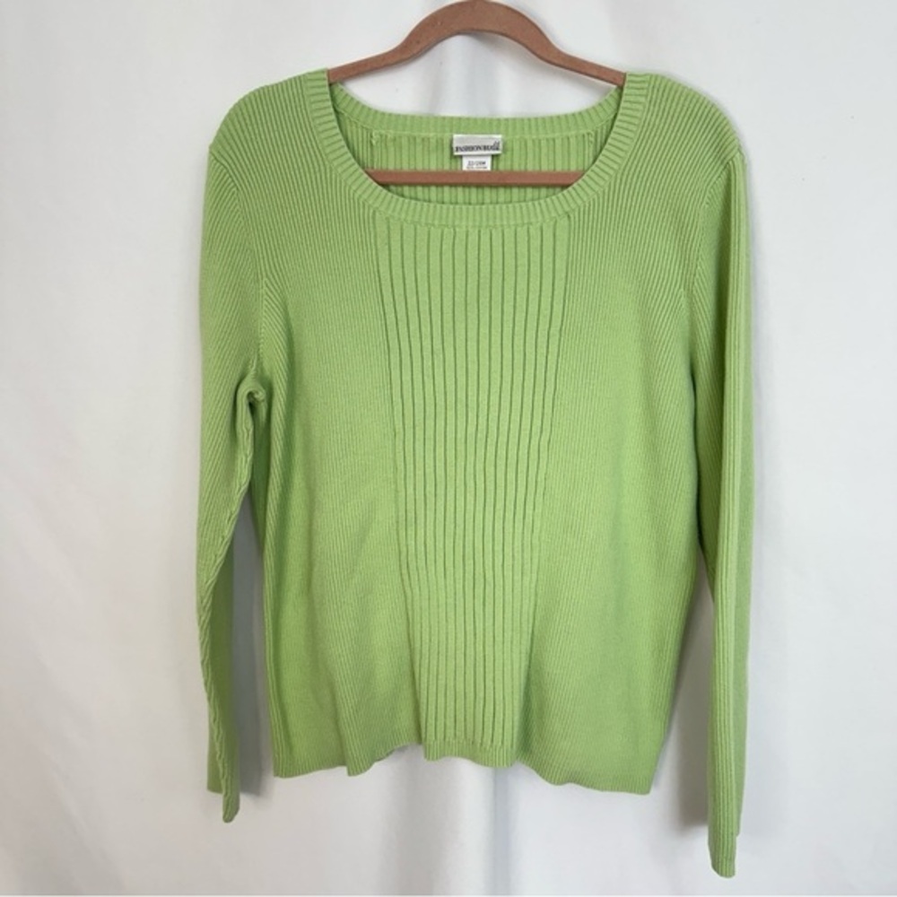 Fashion Bug Sweater Round Neck Long Sleeve Pullover Womens‎ Size 22/24 Green